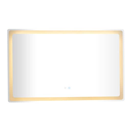 Clear Glass Modern Anti Fog Mirror, 47" x 2" x 30"